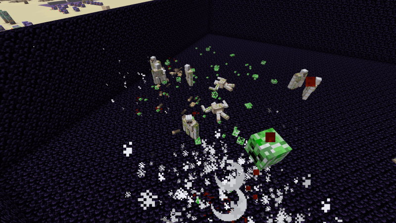 Iron Golems with exploding creepers